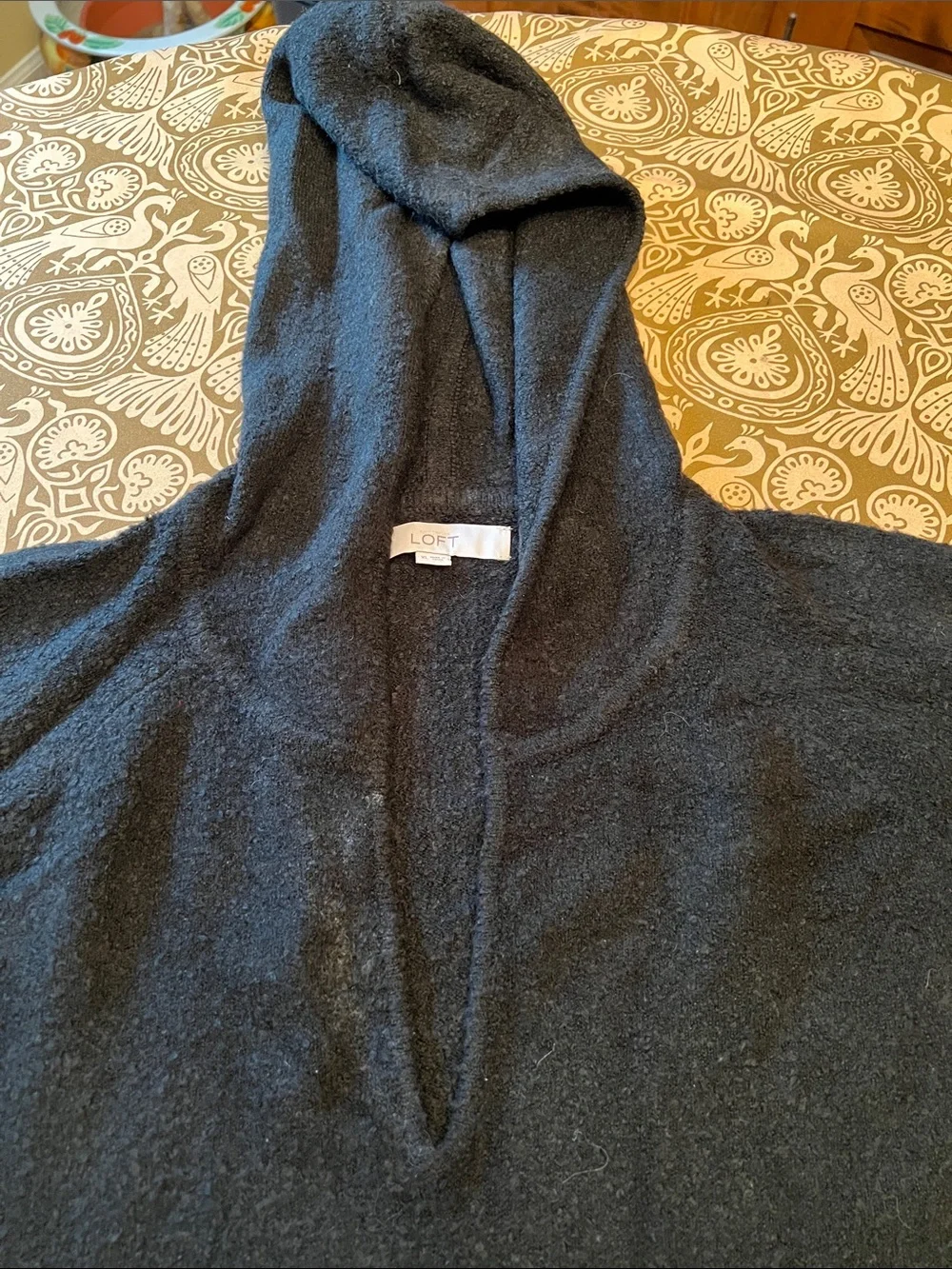 LOFT Black Women’s Hooded Sweater with Kangaroo Pocket
